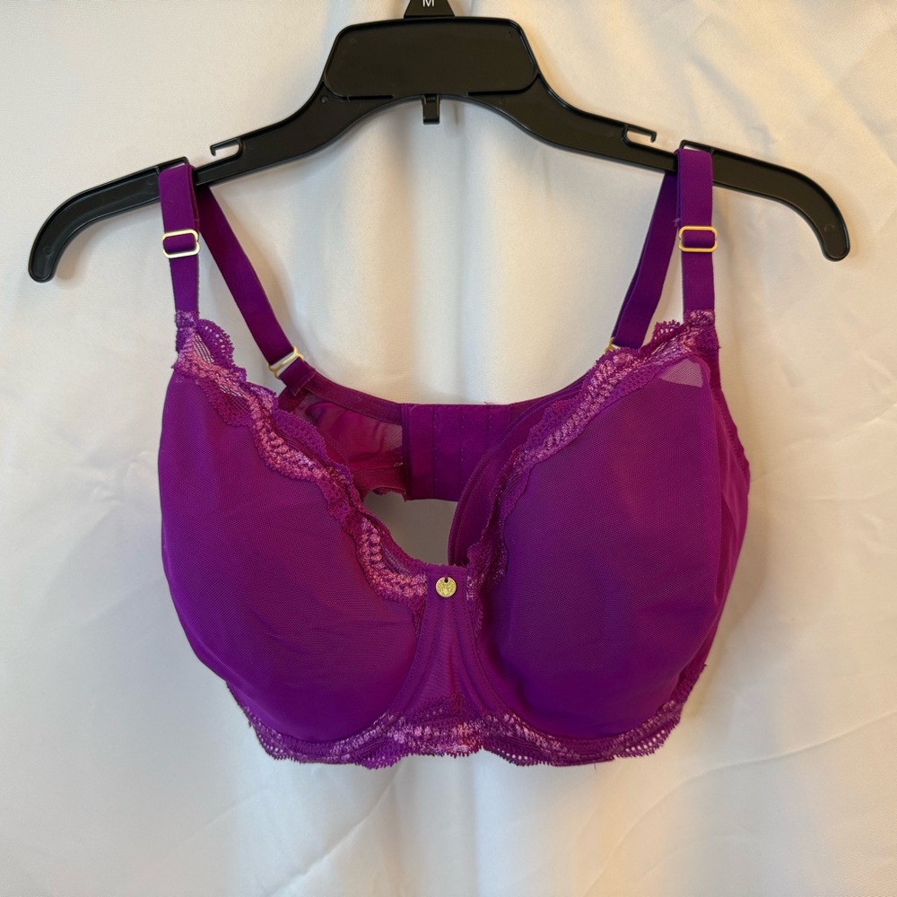 Natori Vivid violet Vibrant Purple Lace Bra size 36H